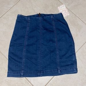 Free People Jean Skirt